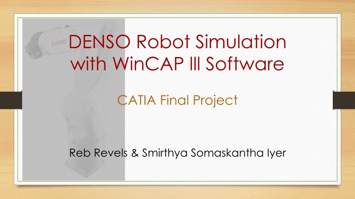 denso robot simulation with wincap lll software n.w