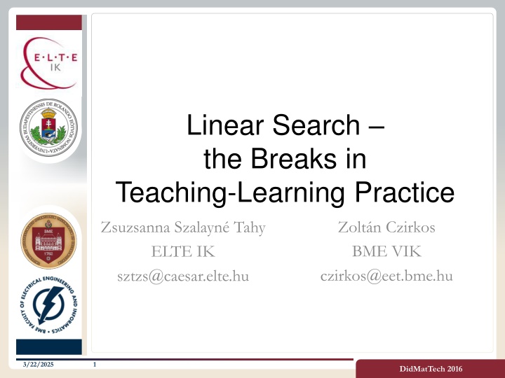 linear search the breaks in teaching learning n.w
