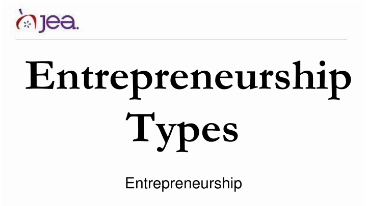 entrepreneurship types n.w