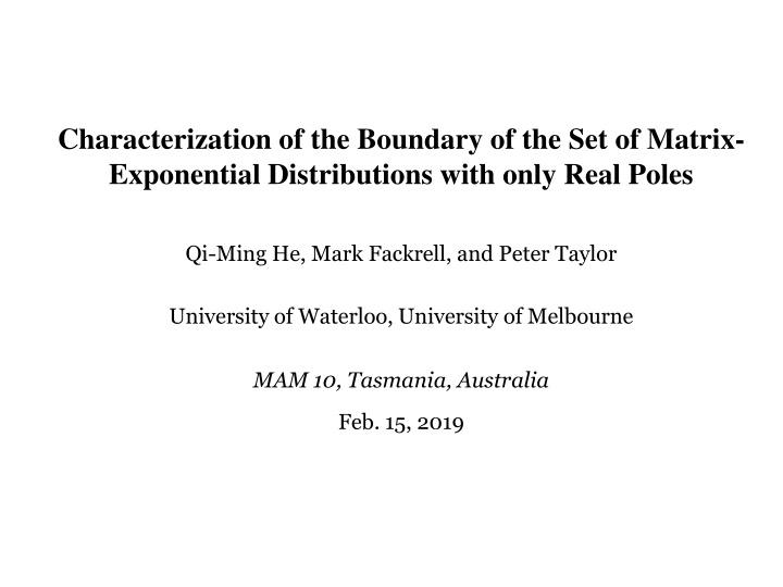 Boundary Characterization of Matrix-Exponential Distributions