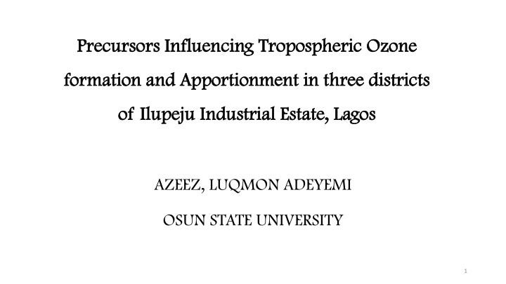 precursors influencing precursors influencing n.w