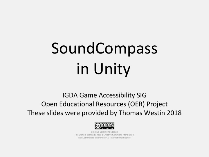 soundcompass in unity n.w