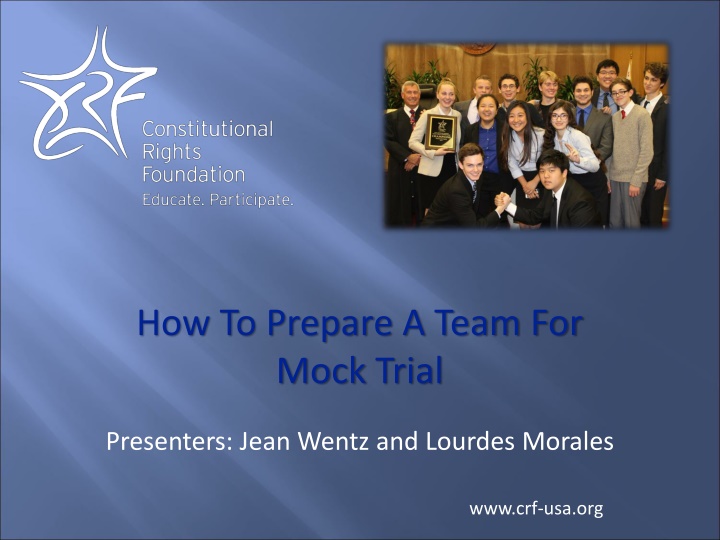 how to prepare a team for mock trial n.w
