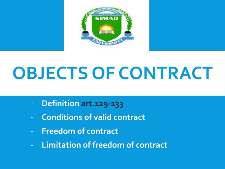 objects of contract n.w