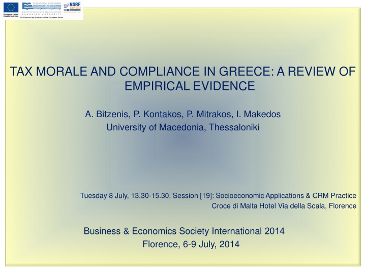 tax morale and compliance in greece a review n.w