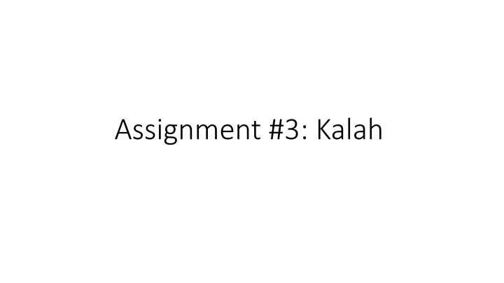 assignment 3 kalah n.w