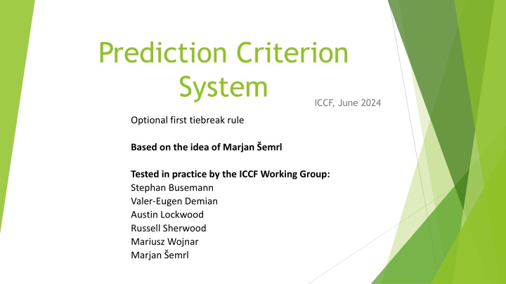prediction criterion system n.w