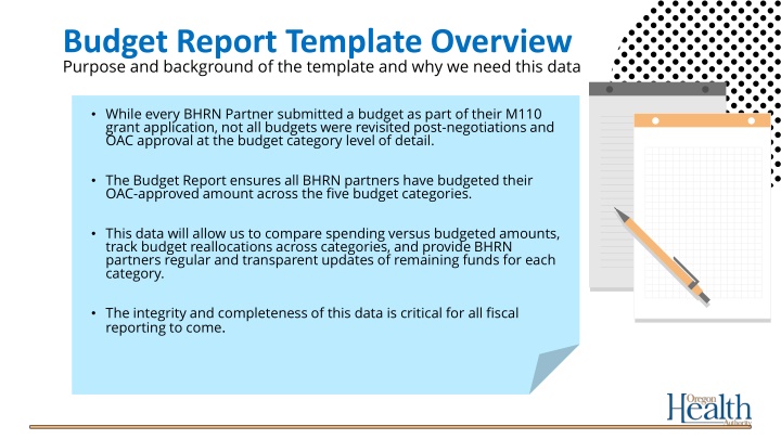 budget report template overview purpose n.w