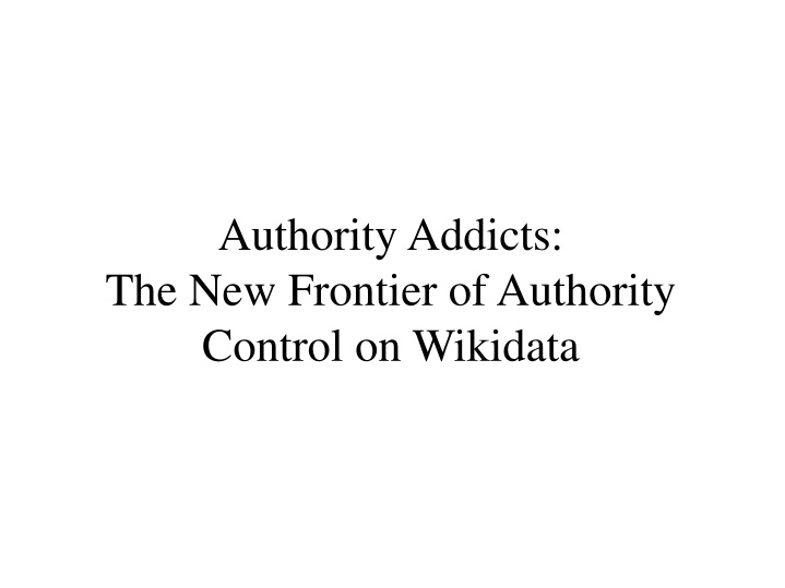 authority addicts the new frontier of authority n.w