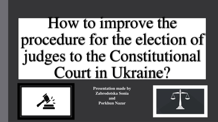 how to improve the procedure for the election n.w