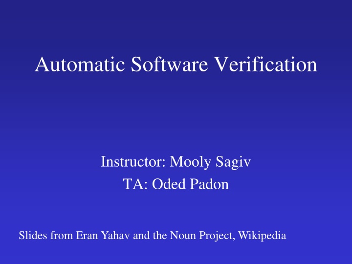 Automatic Software Verification Essentials