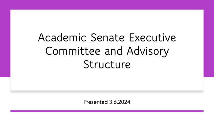academic senate executive committee and advisory n.w