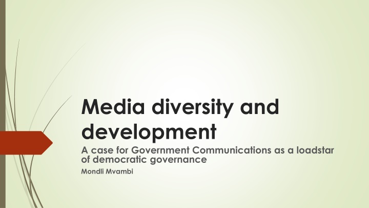media diversity and development a case n.w