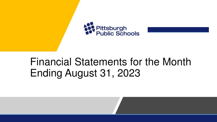financial statements for the month ending august n.w