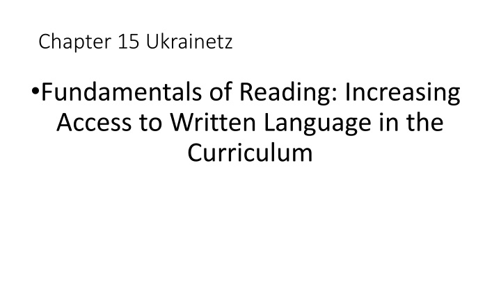 chapter 15 ukrainetz n.w