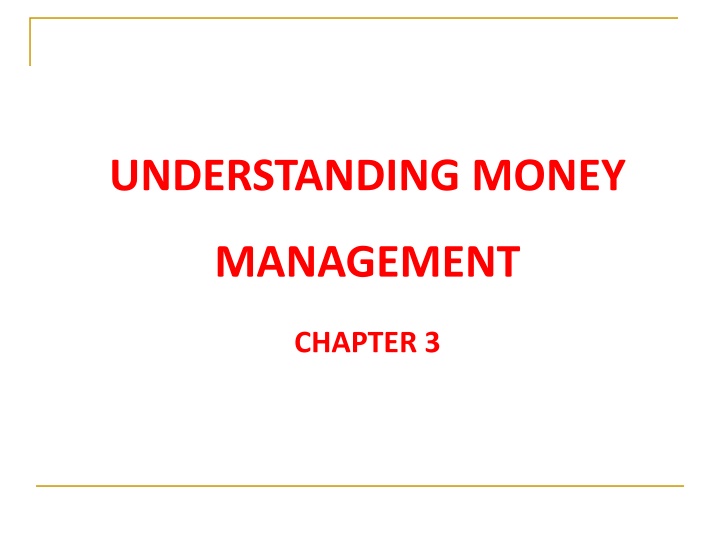 understanding money n.w