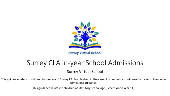 surrey cla in year school admissions n.w