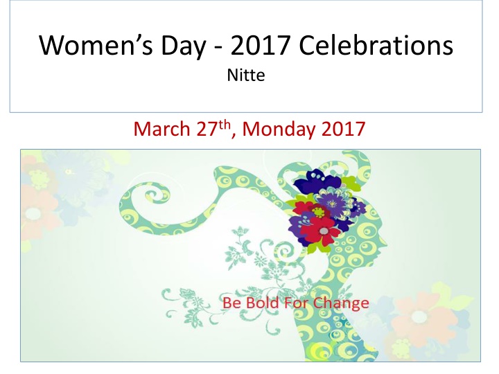 women s day 2017 celebrations nitte n.w
