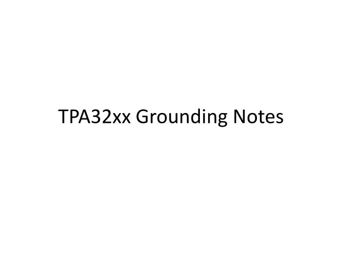 tpa32xx grounding notes n.w