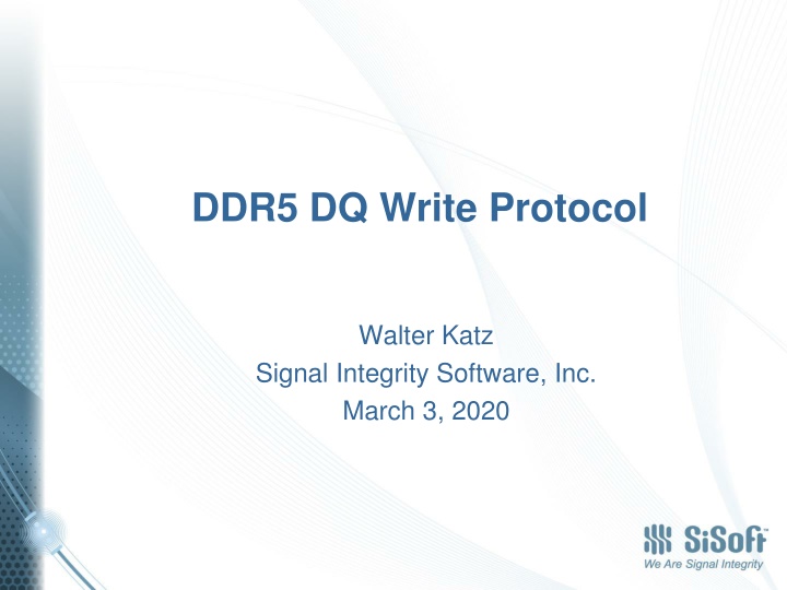 ddr5 dq write protocol n.w