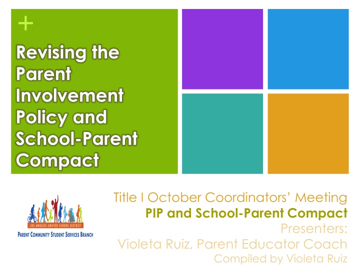 revising the parent involvement policy and school n.w