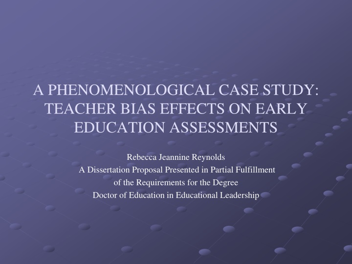 a phenomenological case study teacher bias n.w