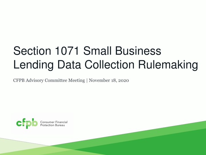section 1071 small business lending data n.w