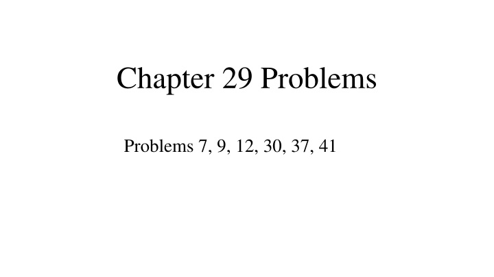 chapter 29 problems n.w