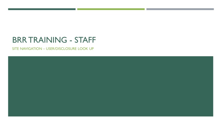brr training staff n.w