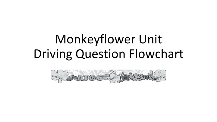 monkeyflower unit driving question flowchart n.w