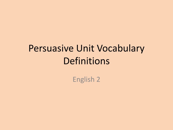 persuasive unit vocabulary definitions n.w