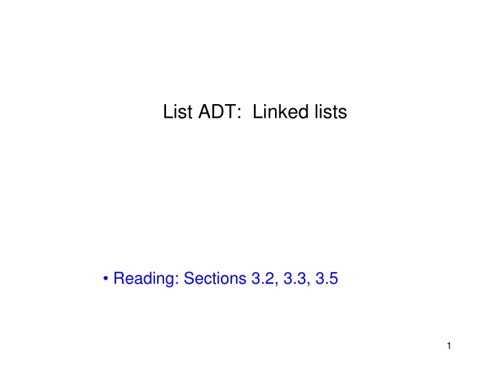 list adt linked lists n.w