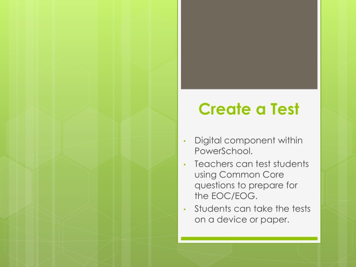 create a test n.w