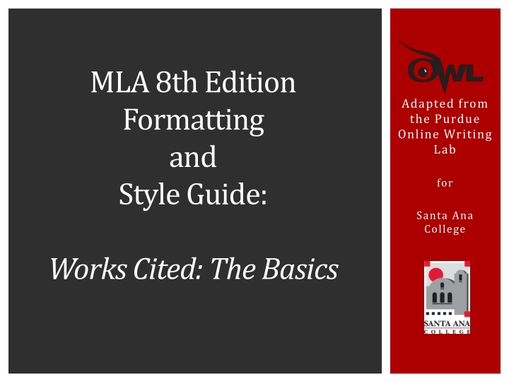 mla 8th edition formatting and style guide n.w