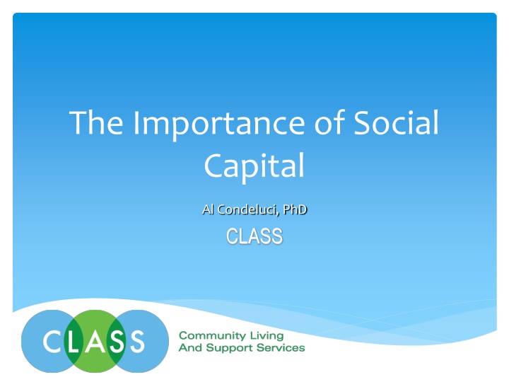 the importance of social capital n.w
