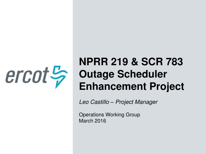 nprr 219 scr 783 outage scheduler enhancement n.w