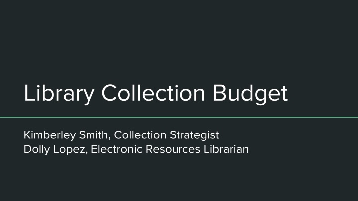 library collection budget n.w