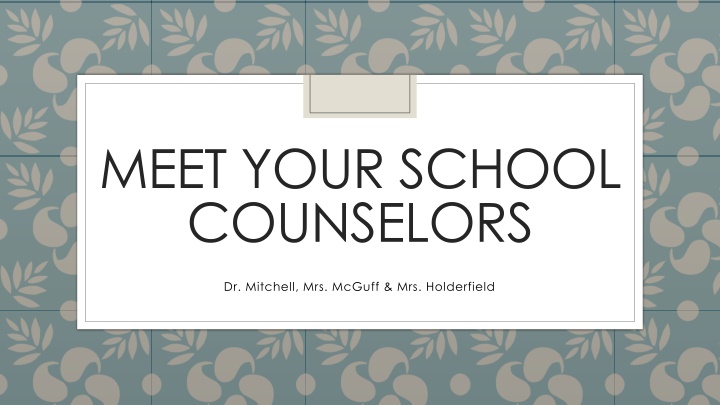 meet your school counselors n.w