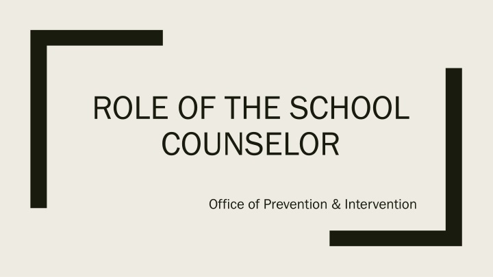 role of the school counselor n.w