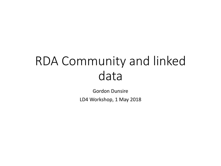 rda community and linked data n.w