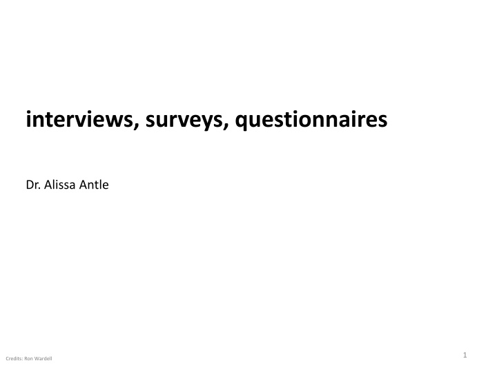 interviews surveys questionnaires n.w