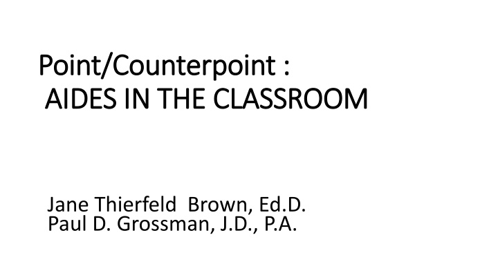point counterpoint point counterpoint aides n.w