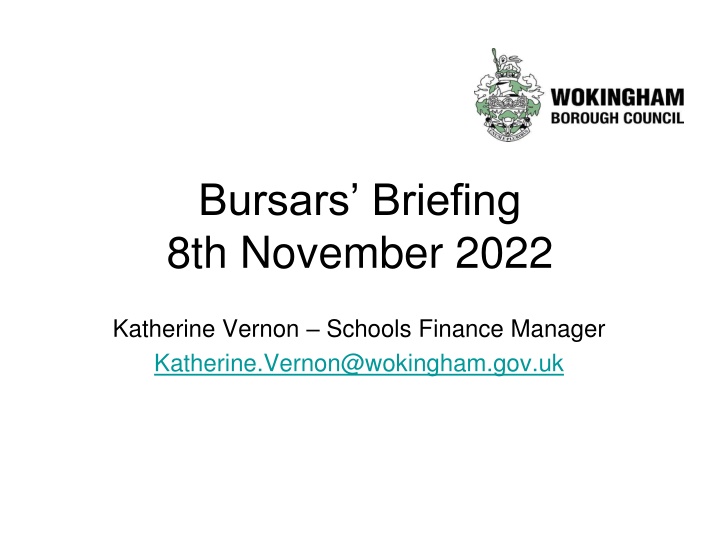 bursars briefing 8th november 2022 n.w