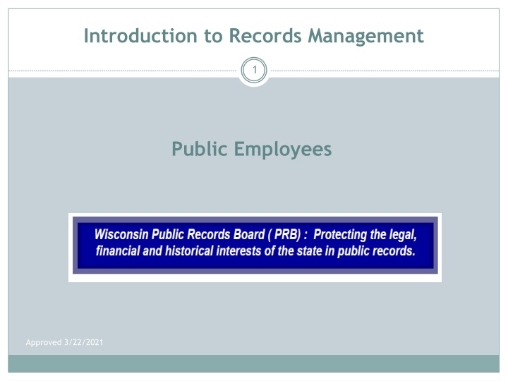 introduction to records management n.w