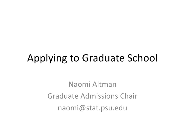 applying to graduate school n.w