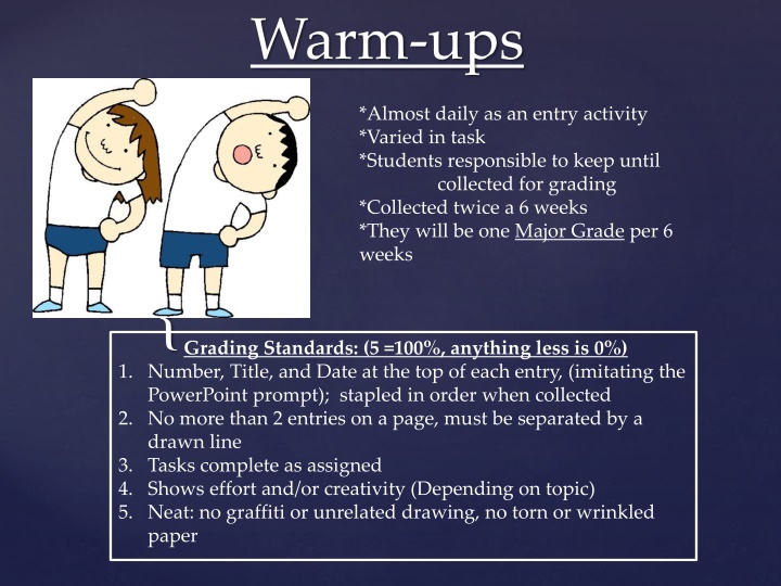 warm ups n.w