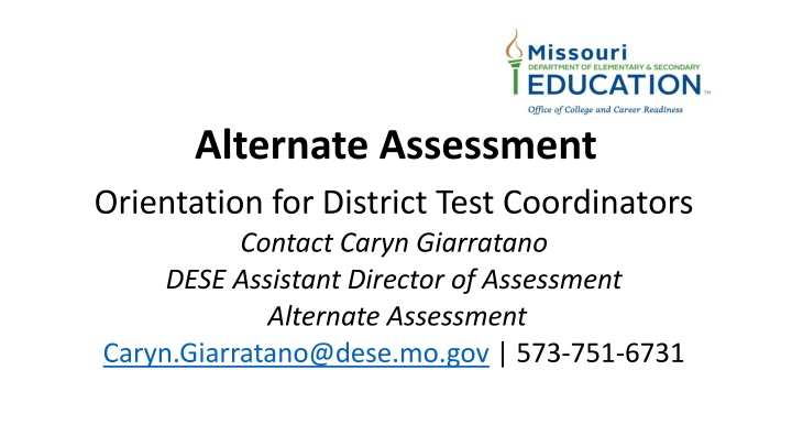 alternate assessment orientation for district n.w