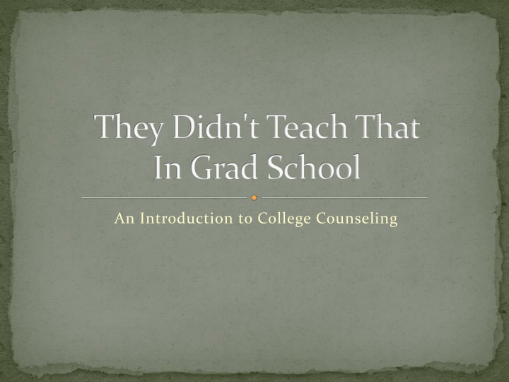 they didn t teach that in grad school n.w