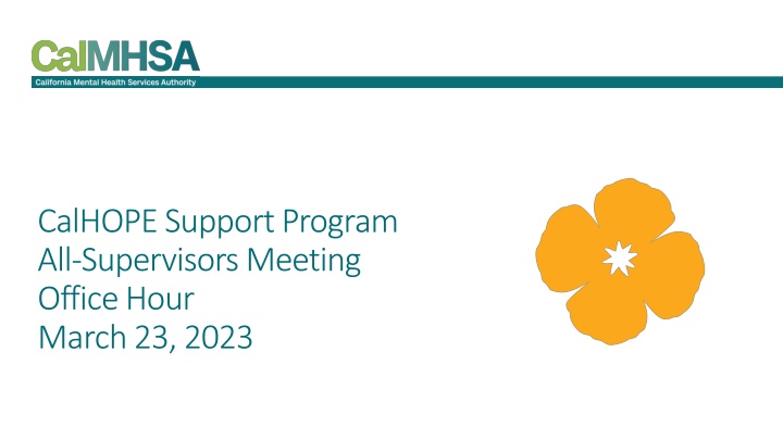 calhope support program all supervisors meeting n.w