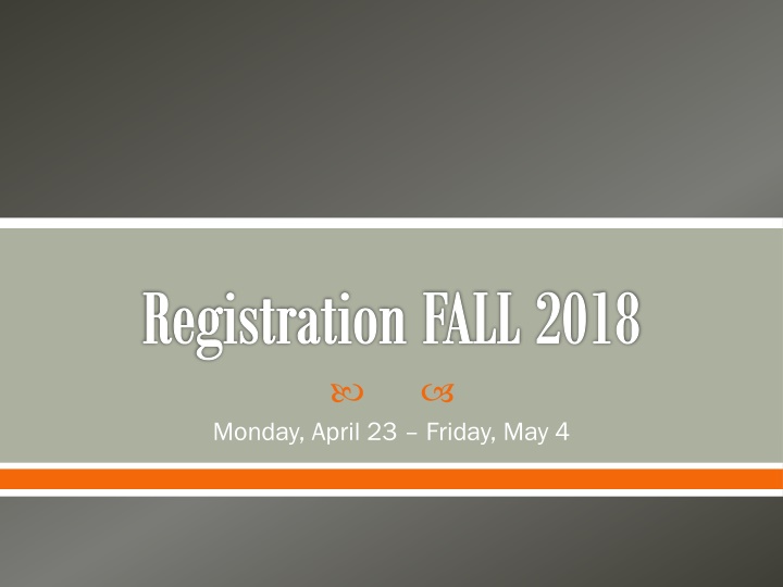 registration fall 2018 n.w